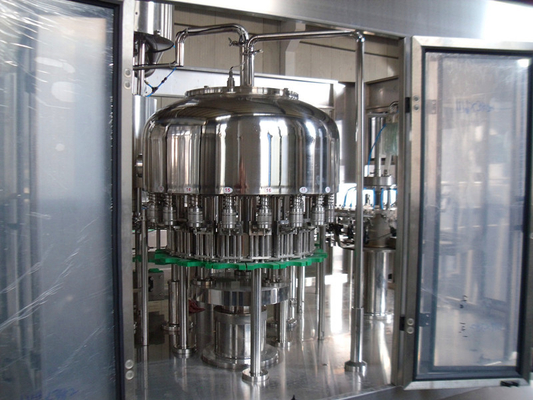 PET Bottle Mineral Water Filling Machine , Beverage Filling Plant with 6 Capping Head