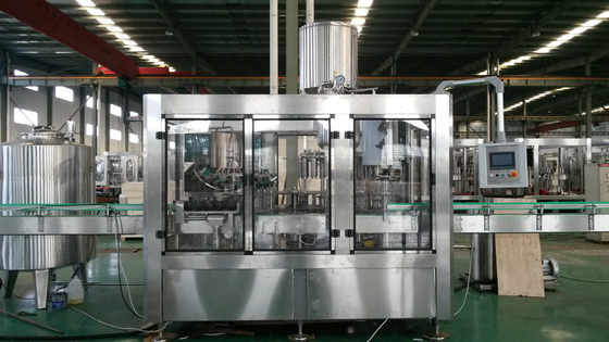 Automatic Electric Tea Drink Filling Machine , Hot Beverage Filling Plant 12 - 50 Head