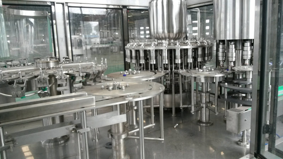 Automatic Electric Tea Drink Filling Machine , Hot Beverage Filling Plant 12 - 50 Head